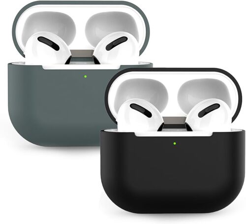 Coque AirPods 3, Étui en Silicone Souple Protection AirPods 3rd Housses Antichoc Intégrales pour Apple AirPods 3¿ Génération 2021, 2 pièce