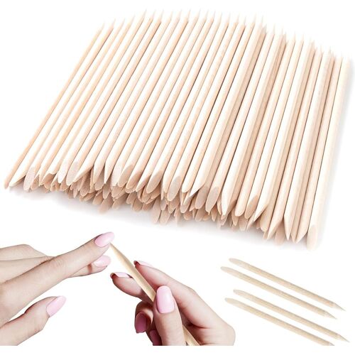 Lot De 100 Bâtonnets En Bois De Rose Orange Pour Manucure, Repousse-Cuticules, Repousse-Cuticules, Pédicure, Pédicure, Soin Des Cuticules 