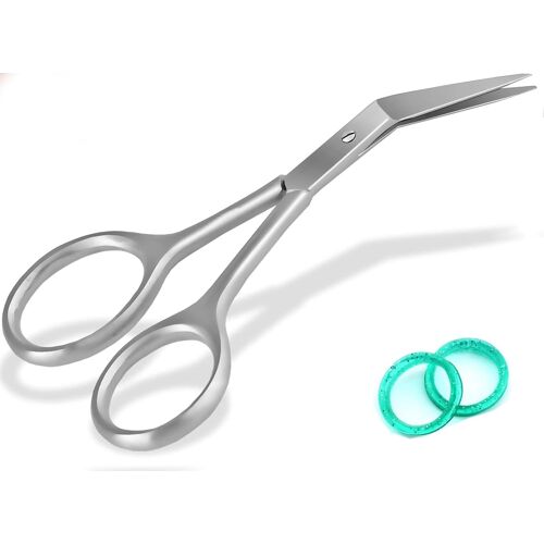 Ciseaux À Ongles À Micro Dents, Ciseaux À Cuticules, Coupe-Ongles Coudés, Soins Des Pieds Pour Ongles, Ciseaux À Ongles D'orteils J2 En Acier Inoxydable 4,5 Pouces 