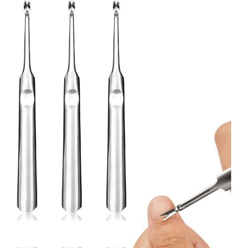 3 Pièces Coupe-Cuticules, Repousse-Cuticules, Cuticle Trimmer, Nail Art Cuticle Pusher, Pour Soin Des Ongles De Doigts Et Pieds, Manucure Et Pédicure, Femmes Et Filles (Argent) 
