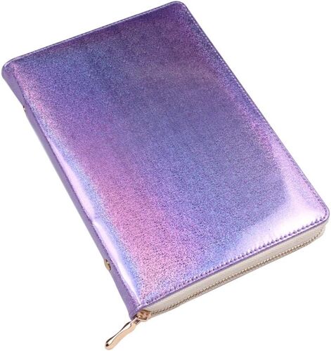 72 Emplacements Holographiques Pour Plaques À Ongles - Organiseur De Pochoirs Rectangulaires, Carrés Et Ronds - Accessoire De Manucure - Violet 