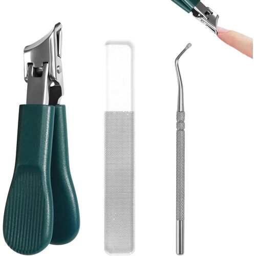 Eagle Beak Biseauté De L'ongle Clipper Coupe-Ongles Inclinés Coupe Cuticule Ongle Coupe Ongle Pied Pour Ongles Épais( Vert) 