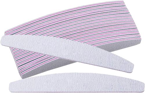 Lot De 15 Limes Pour Ongles 100 Et 180 - Professionnelles Lavables À Double Face, Demi-Lune D'équilibre Pour Le Soin Des Ongles, Pour Usage Domestique Et Salon 