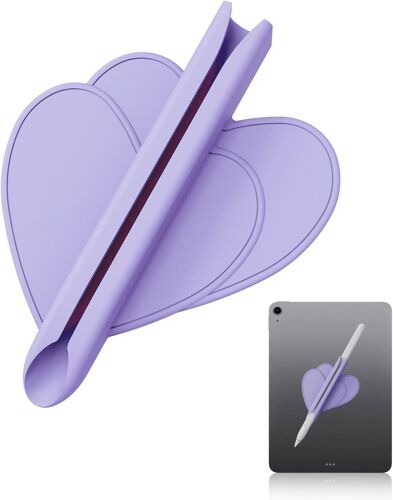 Porte-Crayon Compatible avec Apple Pencil Pro, Poche élastique Stylets Protégés et Sûrs Pochette Adhésive Attachée à l'étui pour Stylets,Porte-stylet pour écran tactile de tablette¿Violet¿