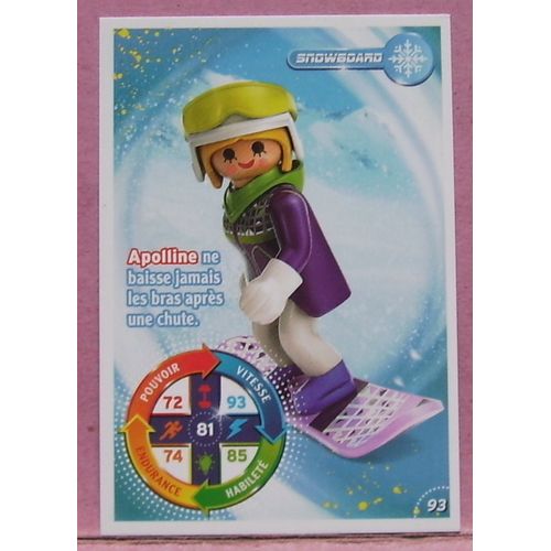 Carte Le Monde Du Sport / Snowboard N° 93 - Playmobil / Carrefour - 2021