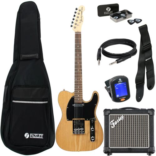 Fazley Classic Series Ftl218 Natural Pack Débutant Guitare Électrique