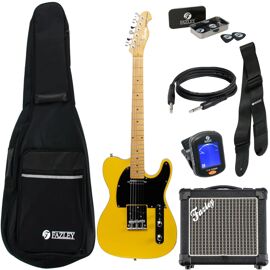 Fazley Classic Series Buttercup Ftl200bsb-M Butter Blonde Pack Débutant Guitare Électrique