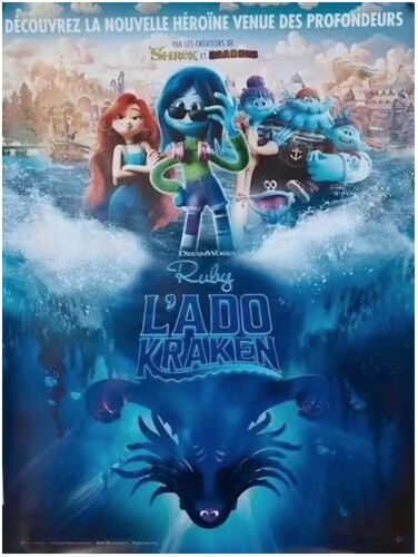 Ruby, L Ado Kraken (Ruby Gillman, Teenage Kraken) - Véritable Affiche De Cinéma Pliée - Format 120x160 Cm - De Kirk Demicco, Faryn Pearl - Animation - 2023