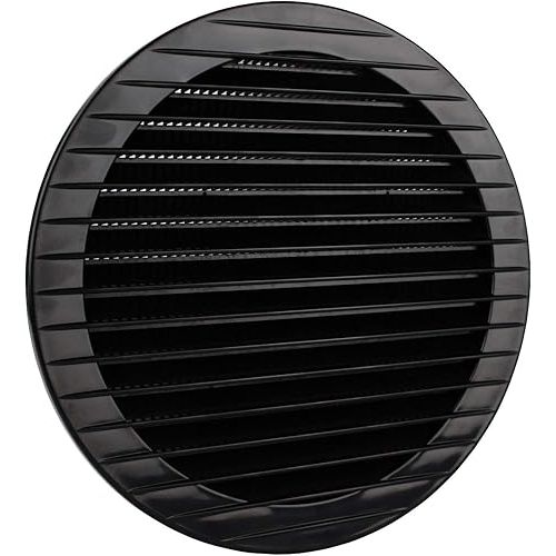 Mkk 17969 Grille D'Aération Extérieure Avec Protection Insectes, Blanc/Gris/Brun, Ø 60-150 Mm