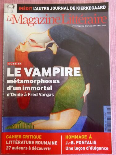 Magazine Littéraire, N. 529, 2013. Dossier Le Vampire - Cahier Critique : Spécial Roumanie