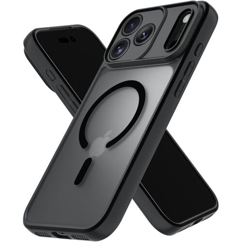 KALANKA-Coque pour iPhone 17 Pro Max Noir Translucide Magnétique Compatible avec Magsafe 6,5 Pouces Etui Protection Anti-Choc, Anti-Rayures