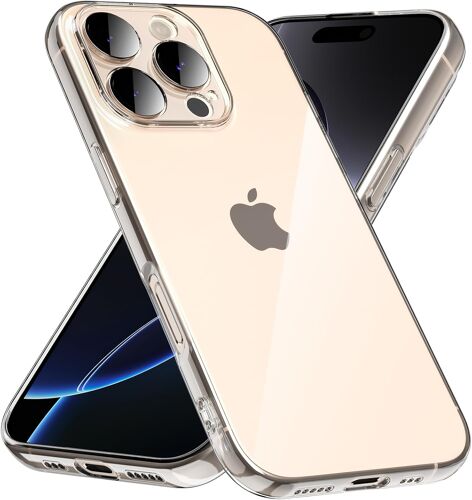 KALANKA-Coque pour iPhone 16 Pro,[Ultra-Mince] [Coque en TPU] Anti-Jaune Étui de Protection Antichoc Anti-Rayures, Transparent