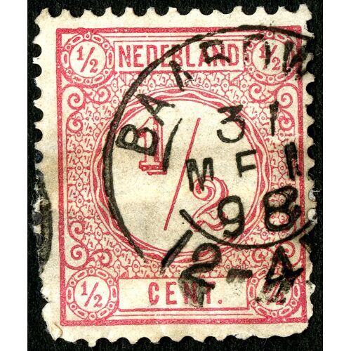 Timbre Oblitéré Nederland 1/2 Cent