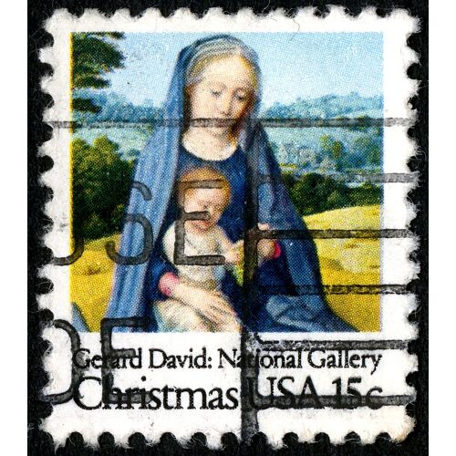 Timbre Oblitéré Usa 13c , Christmas , Gerard David , National Gallery
