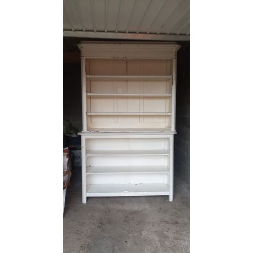 meuble en chene massif peint cerusé blanc