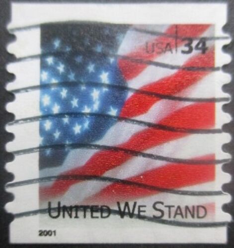 Etats-Unis N°3250a Dentelé Verticalement Drapeau Oblitéré