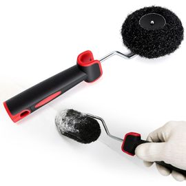 Rouleau pour enduits 310 mm - AQSACOKIYA - Rouleau d'angle avec manche pour l'application de mastic et d'enduit au rouleau