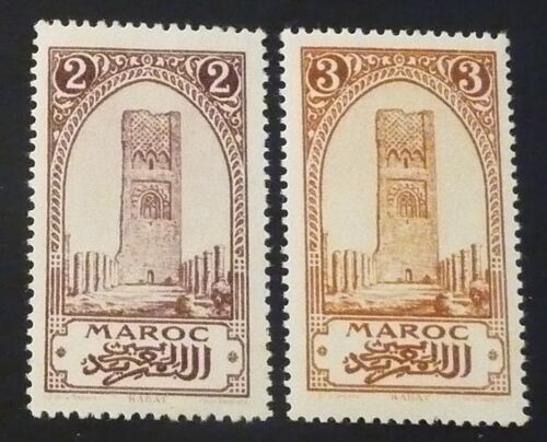 Maroc Neuf N° 64-65 Lot De 2 Timbres De 1917 (Traces Charnière)