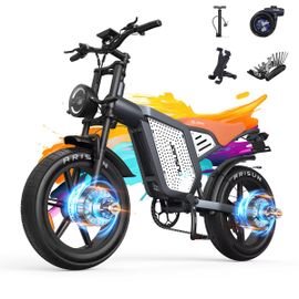 Vélo Électrique Jansno X60 De 20 Pouces Avec Deux Moteurs (750w*2), 48v23ah, Vitesse Maximale 48km/H, Freins À Disque Hydrauliques + Nfc