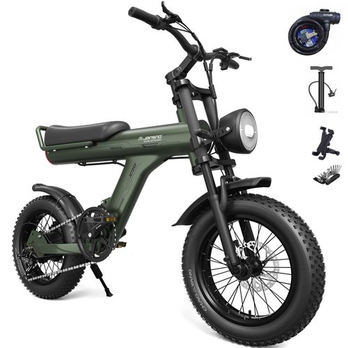 Vélo Électrique Tout-Terrain/Ville Jansno X90 - Batterie Lithium 48 V 14 Ah - Moteur 1000 W - Vitesse Maximale 45 Km/H - Pneus 16 X 4,0''