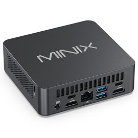 Mini PC MINIX NUC355, processeur Intel Core 3 N355 (8 c?urs, jusqu'à 3,9 GHz), 16 Go de RAM, SSD de 512 Go, Wi-Fi 6, Bluetooth 5.2, triple affichage (2 HDMI + 1 USB-C), 2 ports USB-A 3.2 Gen2