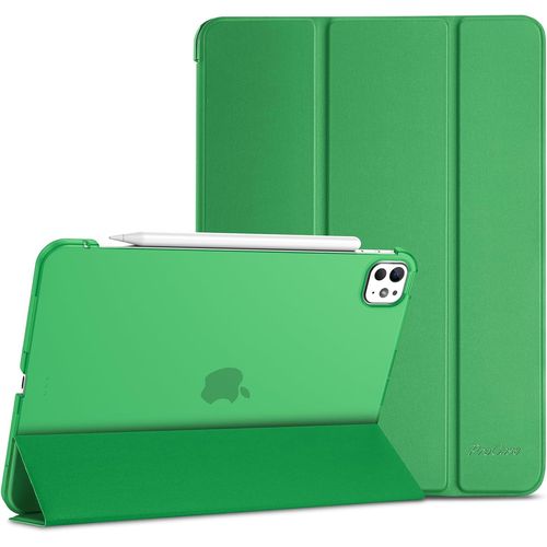 LORANKA-Coque pour iPad Pro 11 Pouces (M5) 2025/(M4) 2024, Housse Étui de Protection Amélioré, Veille/Réveil Automatique -Vert Clair