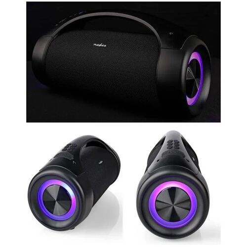 Enceinte Bluetooth - LENCO - Boombox 50W RMS - 150W (2x75W) - Batterie 3600mAh 6h - LED RGB IPX5