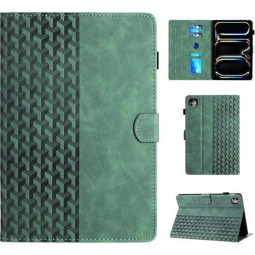 LORANKA-Coque pour iPad Pro 11 Pouces 2024 (M4 5ème Génération) Housse de Protection Étui à Rabat avec Veille/Réveil Automatique Coque pour Tablette iPad Pro 11 Pouces M4 (2024), Vert