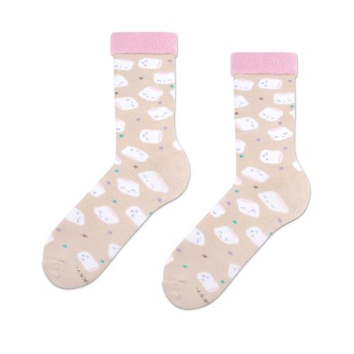 Zooksy Boîte Cadeau Chaussettes Noël Motifs Joyeux Et Colorés Marshmallows 36-40