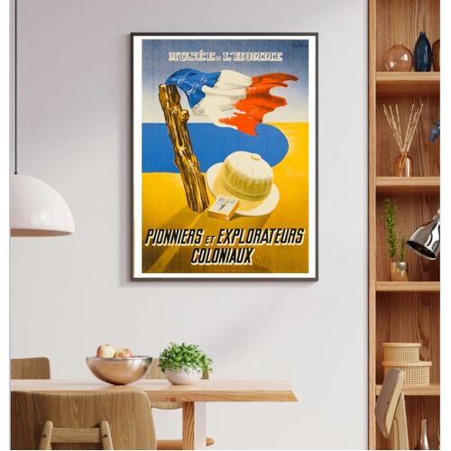 Affiche Pionniers Et Explorateurs Coloniaux