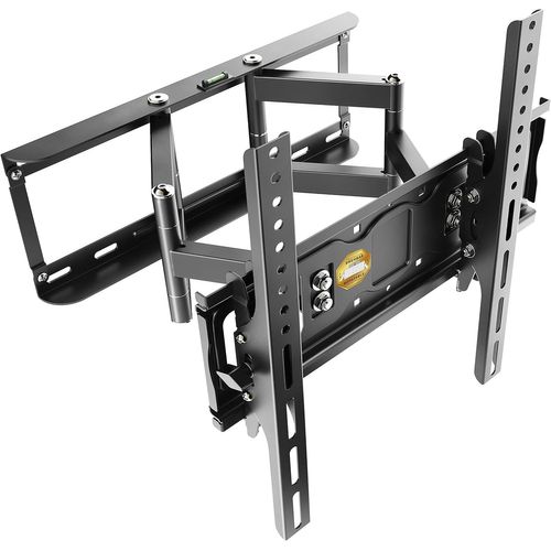S1144 Support Murale Tv 30-65 Pouces (76-165Cm) Orientable Inclinable Support Tv Universel Accroche Tele Écran Incurvé Vesa 400X400 Noir