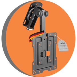 Support Tv Pour Plafond, Adapté Aux Téléviseurs 19-43 Pouces, Pliable, Réglable En Hauteur, Pivotant, Inclinable, Jusqu'À Vesa 200X200, Noir