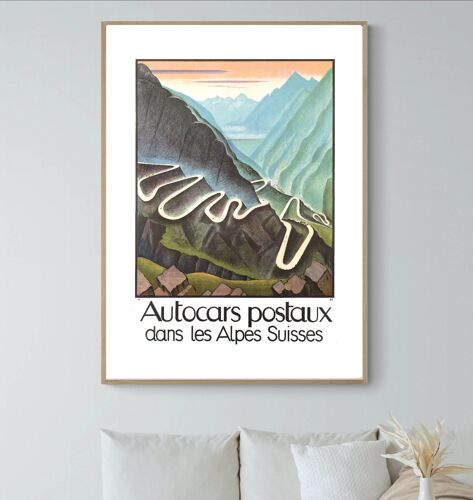 Affiche Suisse Autocars Postaux