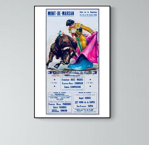 Affiche Corrida - Toros Mont De Marsan - 1980