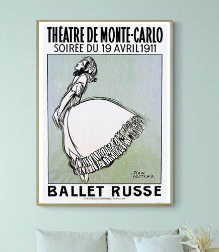 Affiche Théâtre Du Monte Carlo, Ballet Russe - 1911