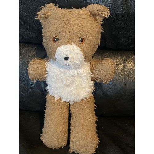 Peluche doudou ours marron et blanc Teddy bulgom ?? 26cm