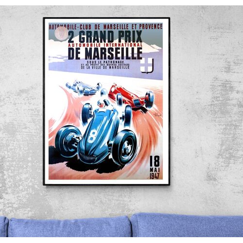 Affiche Grand Prix De Marseille - 1947