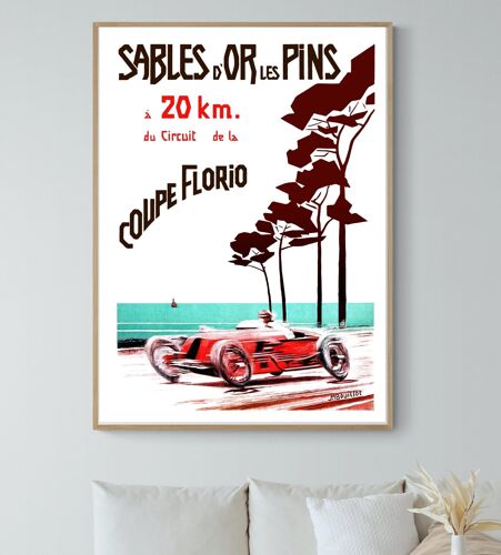 Affiche Coupe Florio - Sables D'or Les Pins