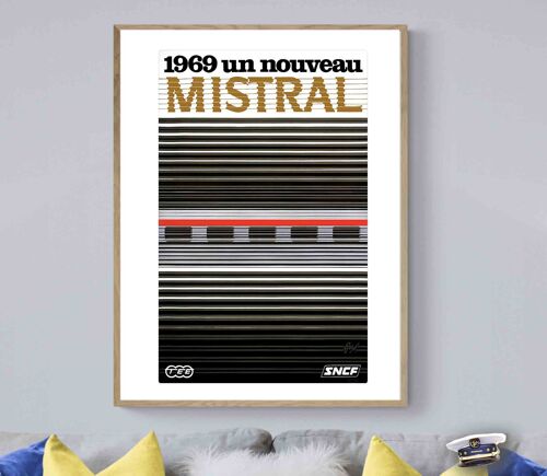 Affiche Sncf Mistral 1969