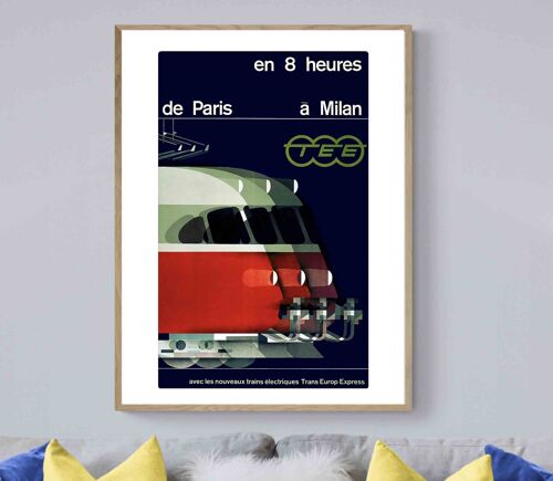 Affiche Sncf Tee Paris Milan