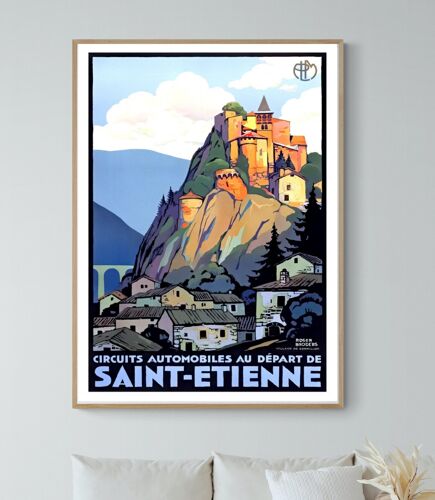 Affiche Circuits Automobiles Au Départ De Saint Etienne