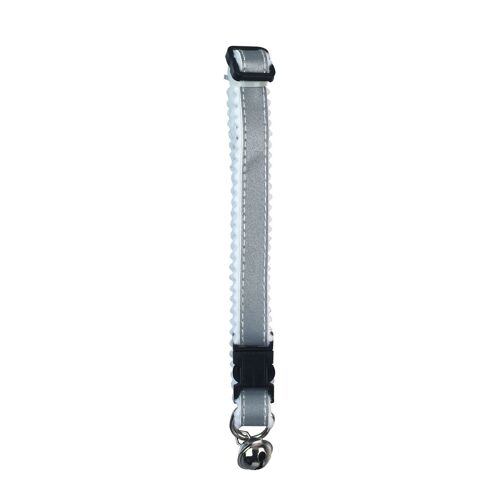 Collier Argent Réfléchissant Pour Chat