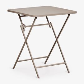 Table de cuisine carrée 60x60 cm pliante en acier Tamarit Moka Brown