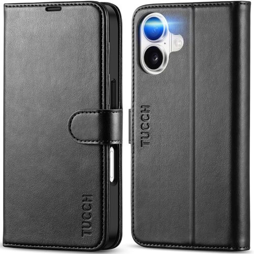 KALANKA-Coque pour iPhone 17 6,3-Pouces 5G 2025 [RFID Blocage] Portefeuille | Etui à Rabat Antichoc TPU Housse Cuir Synthétique Protection Fonction Support Fentes pour Cartes Fermeture Magnétique, No