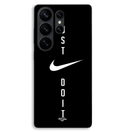 Coque Pour Samsung Galaxy S26 Ultra Nike logo Just do it fond noir Maniacase