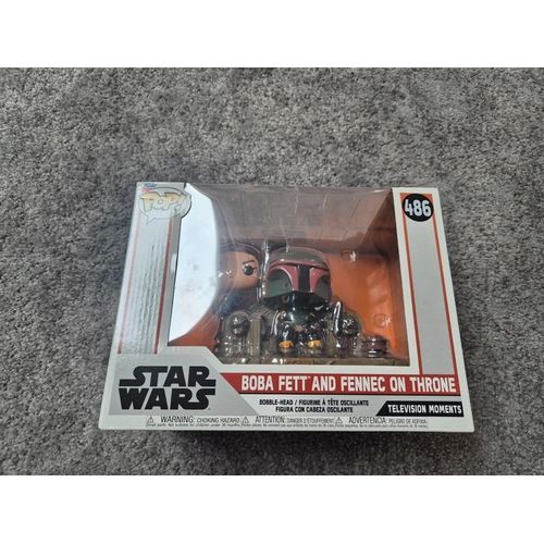 Funko Pop Star Wars 486 ¿ Boba Fett & Fennec On Throne ¿ Très Bon État