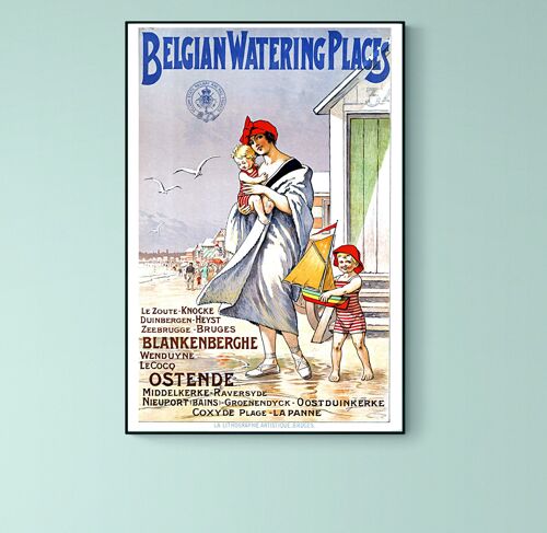Affiche Belgian Watering Plages