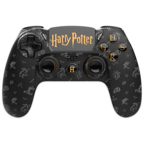 Freaks and Geeks Manette Noire Sans Fil pour PS4 Avec Prise Jack pour casque et boutons lumineux - Harry Potter