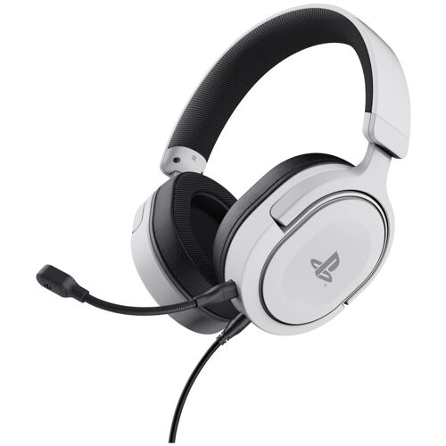 Trust Gaming GXT 498 Forta Casque Gaming PS5 / PS4, Licence Officielle Playstation 5, Casque Gamer Filaire avec Microphone, Blanc