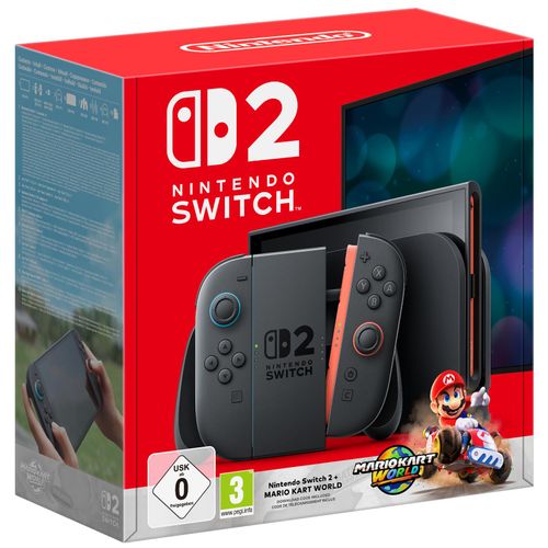 Nintendo Switch 2 + Mario Kart World console de jeux portables 7.9" 256 Go Écran tactile Wifi Noir
